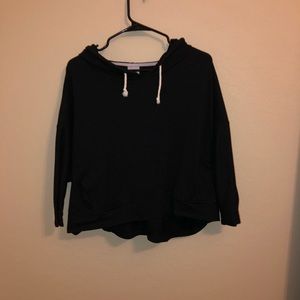 Black cropped hoodie